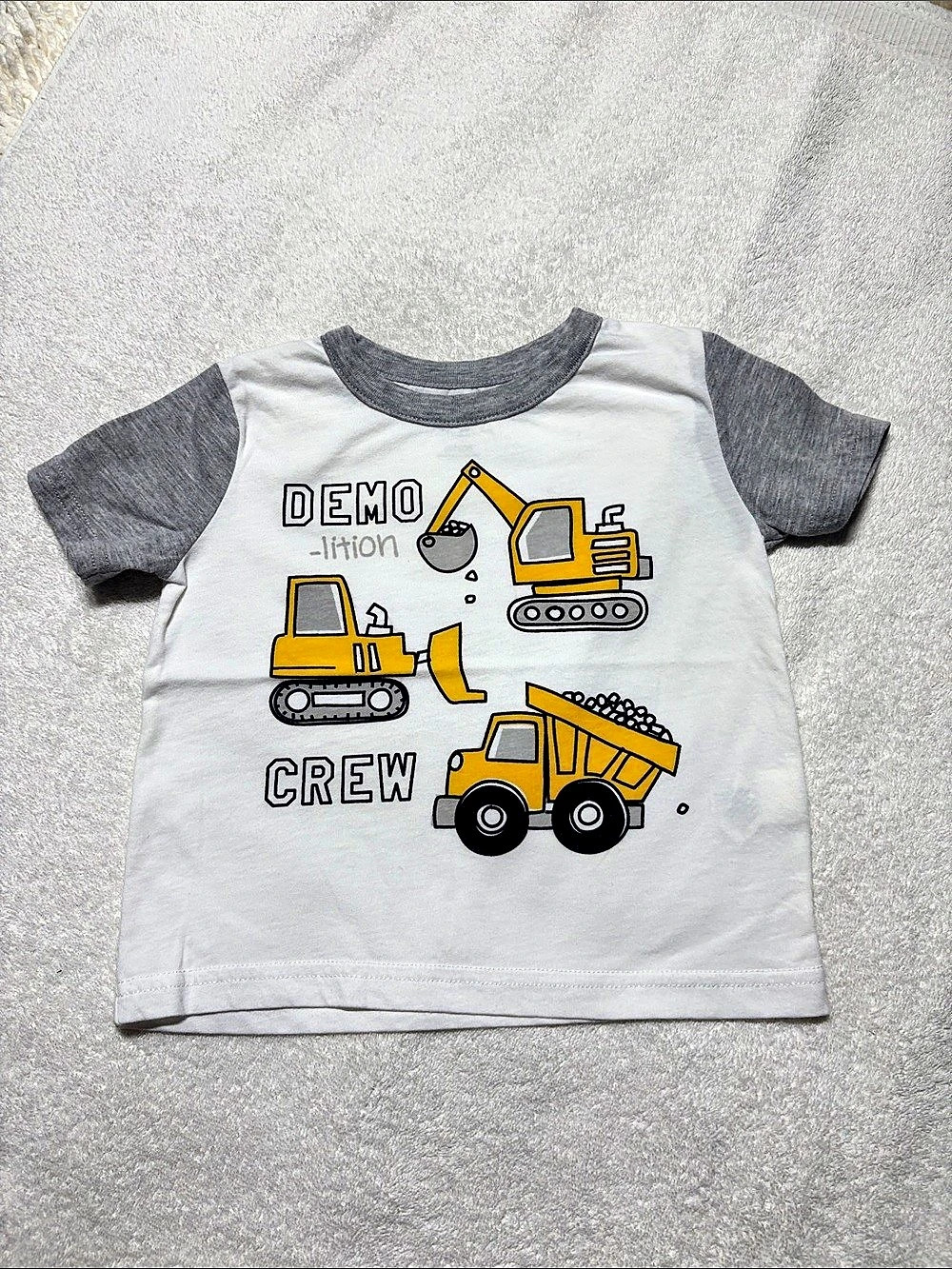 Falls Creek Kids Construction Trucks Tee Boys 18M Like New